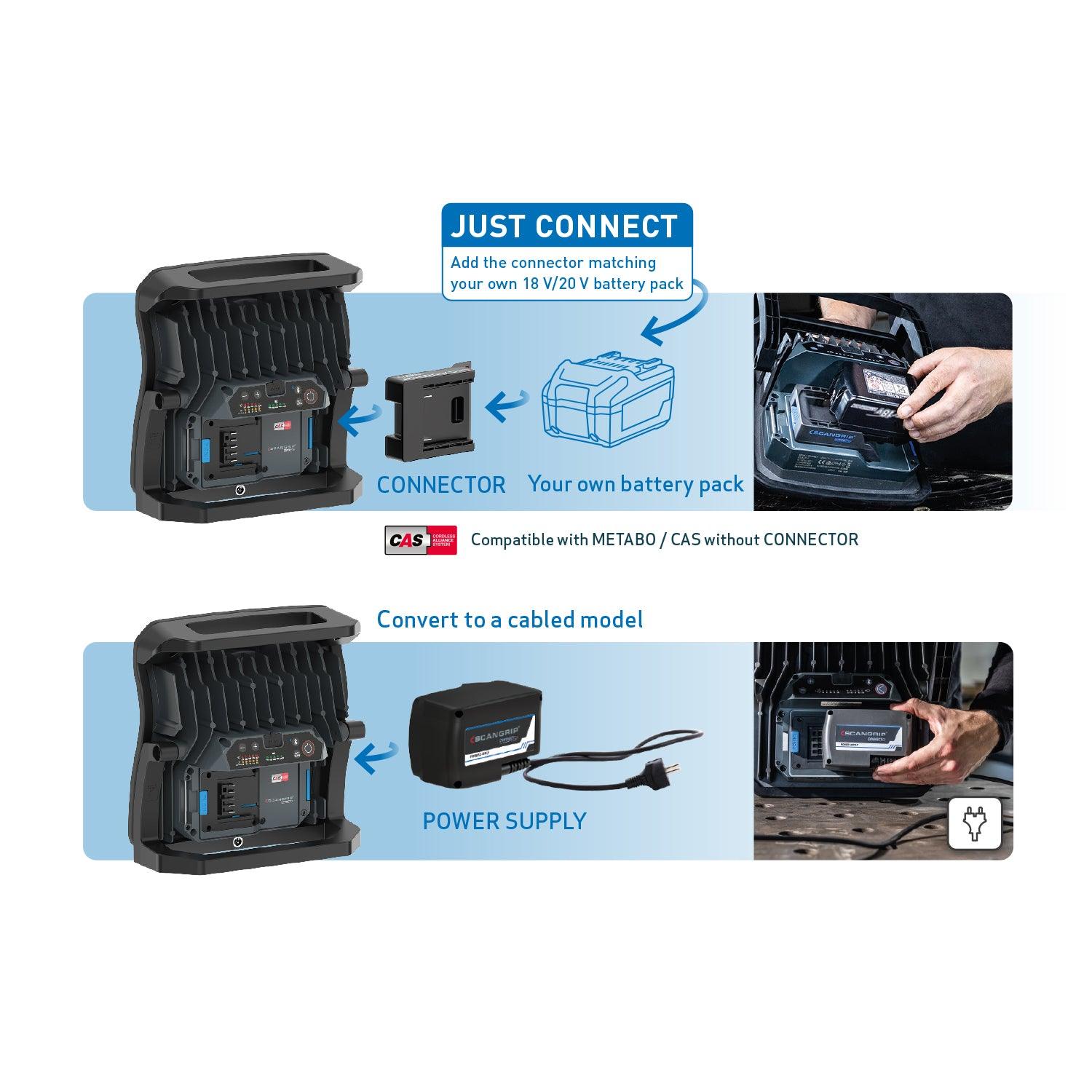 SCANGRIP MULTIMATCH 3 CONNECT – Lampe de travail sans fil 3000 lumens pour l’accord des couleurs et la correction de peinture