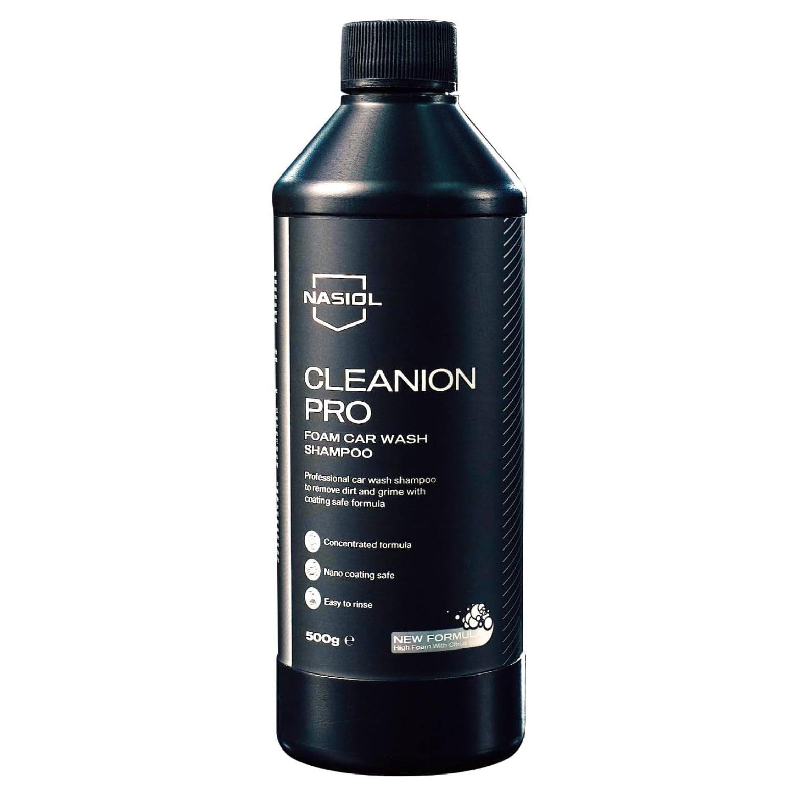 Nasiol Cleanion Pro Nano-Coating Shampoo Auto Sûr, Mousse Épaisse, Parfum Frais d’Agrumes pour Véhicules avec Revêtement Céramique