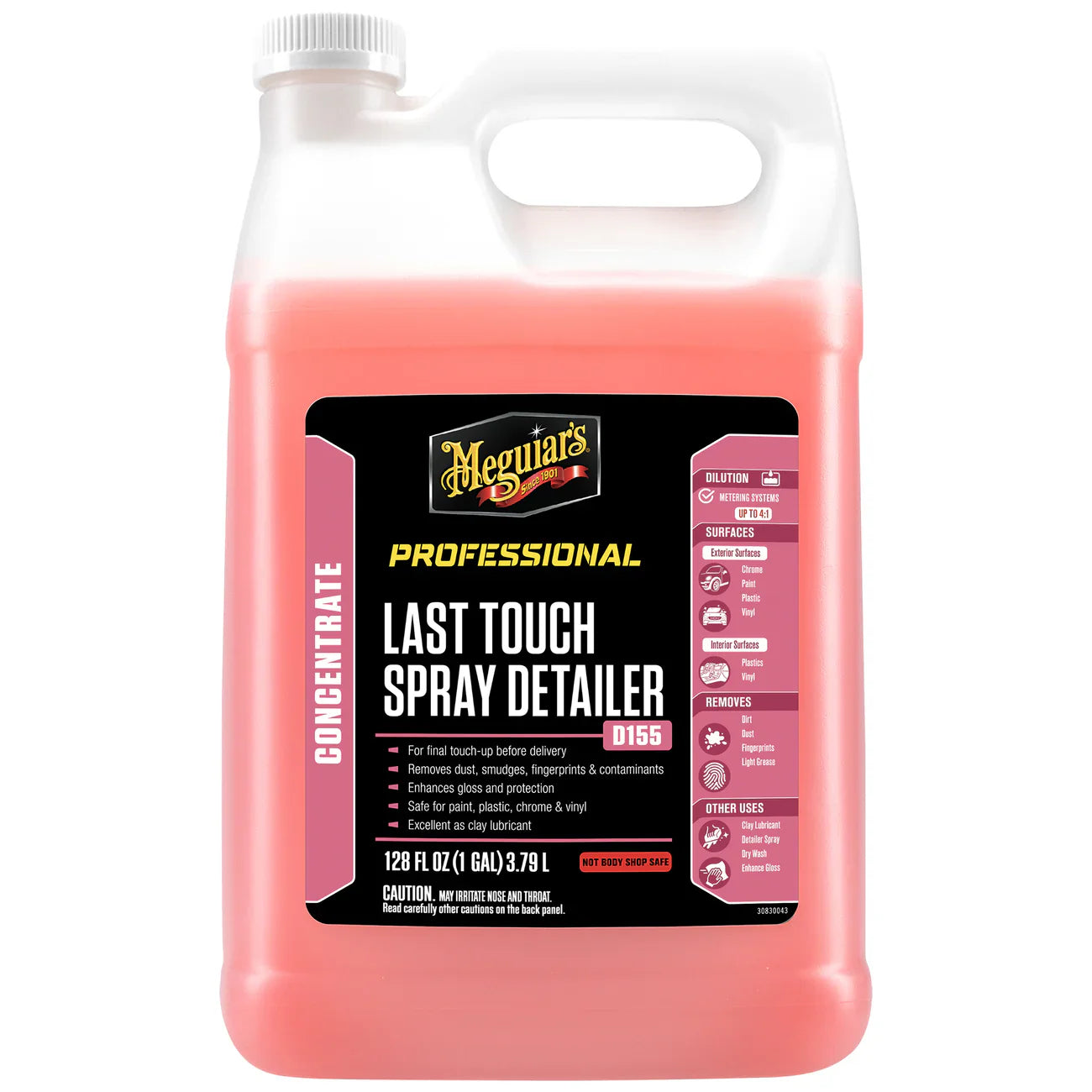 Spray nettoyant pour salle d'exposition Meguiar's Last Touch D155 (1 gallon)