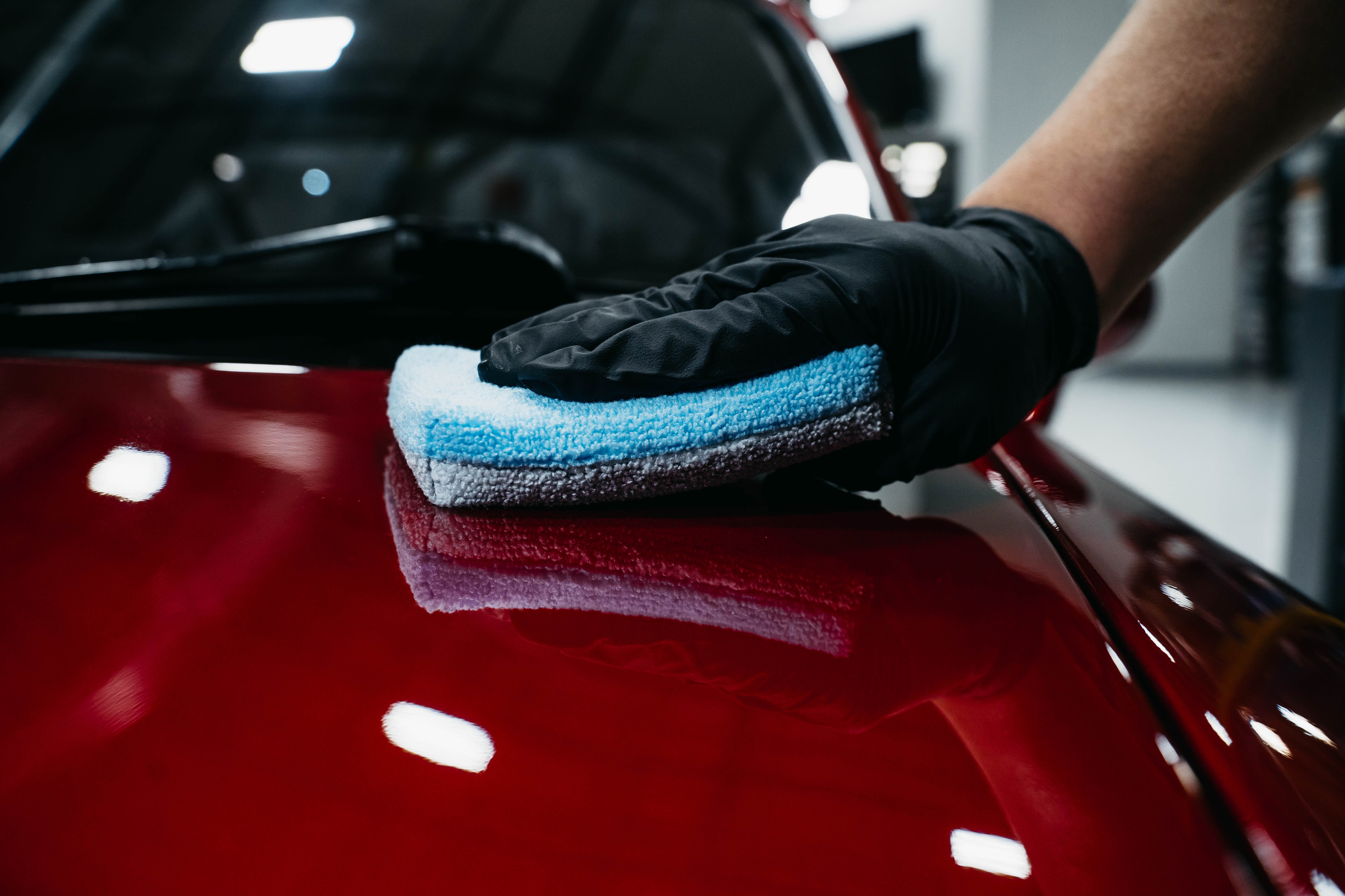 Applicateur AUTOFIBER Thin Saver, éponge applicatrice de revêtement en microfibre Terry avec barrière en plastique