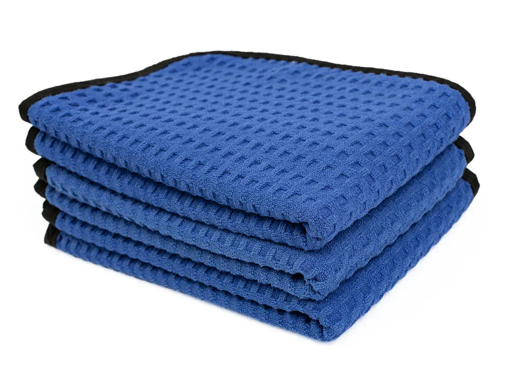 Serviette de séchage gaufrée Dry Me A River de THE RAG COMPANY – Absorption maximale, zéro rayure (lot de 3) 16 x 24