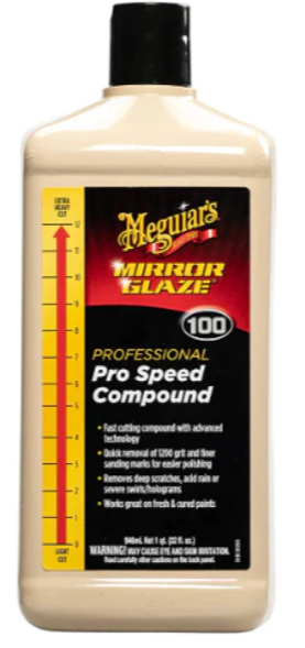 MEGUIAR'S M100 Pro Speed Compound – Pâte de polissage haute performance pour correction de peinture professionnelle