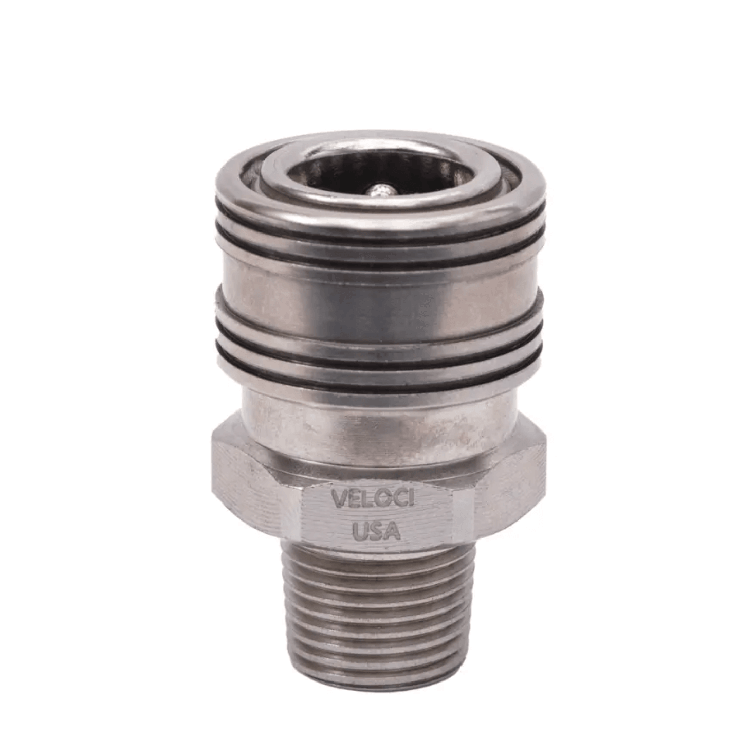 MTM HYDRO Prima Raccord rapide en acier inoxydable 3/8 MPT