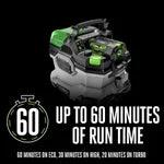 EGO 56-Volt 9-Gallons 5-HP Cordless Wet/Dry Shop Vacuum with Accessories Included (Battery Included)