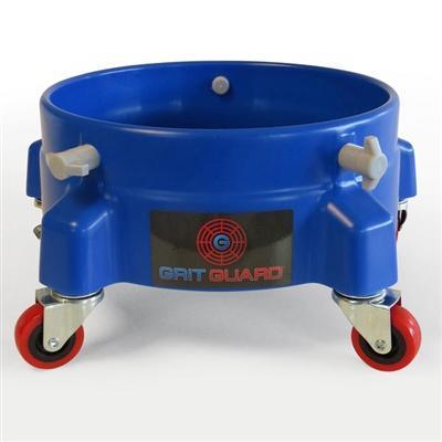 Grit Guard 5-Caster Bucket Dolly Blue with Red Wheels