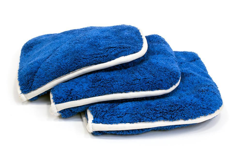 AUTOFIBER | Double Flip Rinseless Car Wash Microfiber Towel 3 Pack (8" x 8") Blue Car Supplies Warehouse