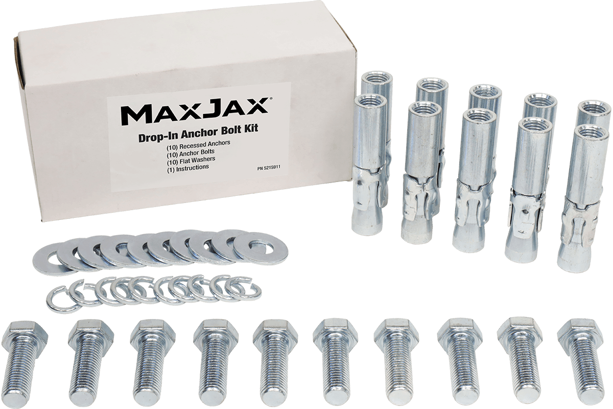 MAXJAX Kit de boulons d’ancrage - Kit de boulons d’ancrage standard