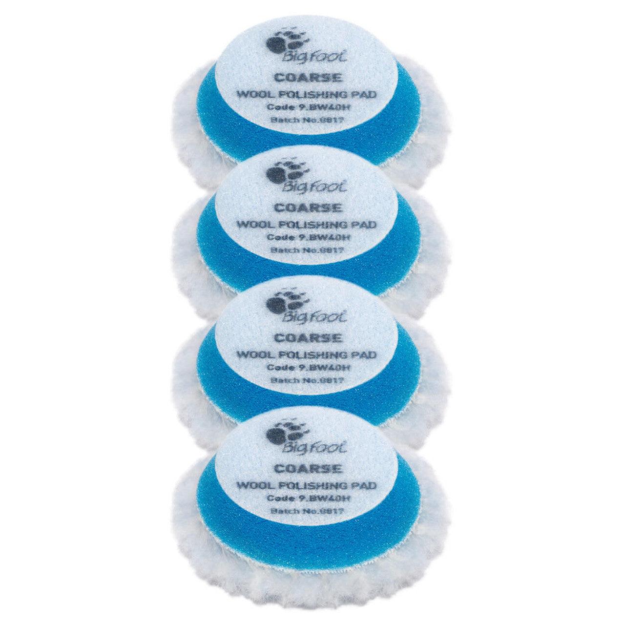 RUPES Bleu Tampon Laine Grossier 1,25 & 2 Pouces (Lot de 4)