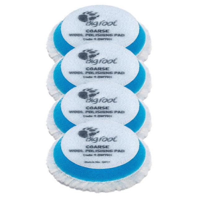 RUPES Bleu Tampon Laine Grossier 1,25 & 2 Pouces (Lot de 4)