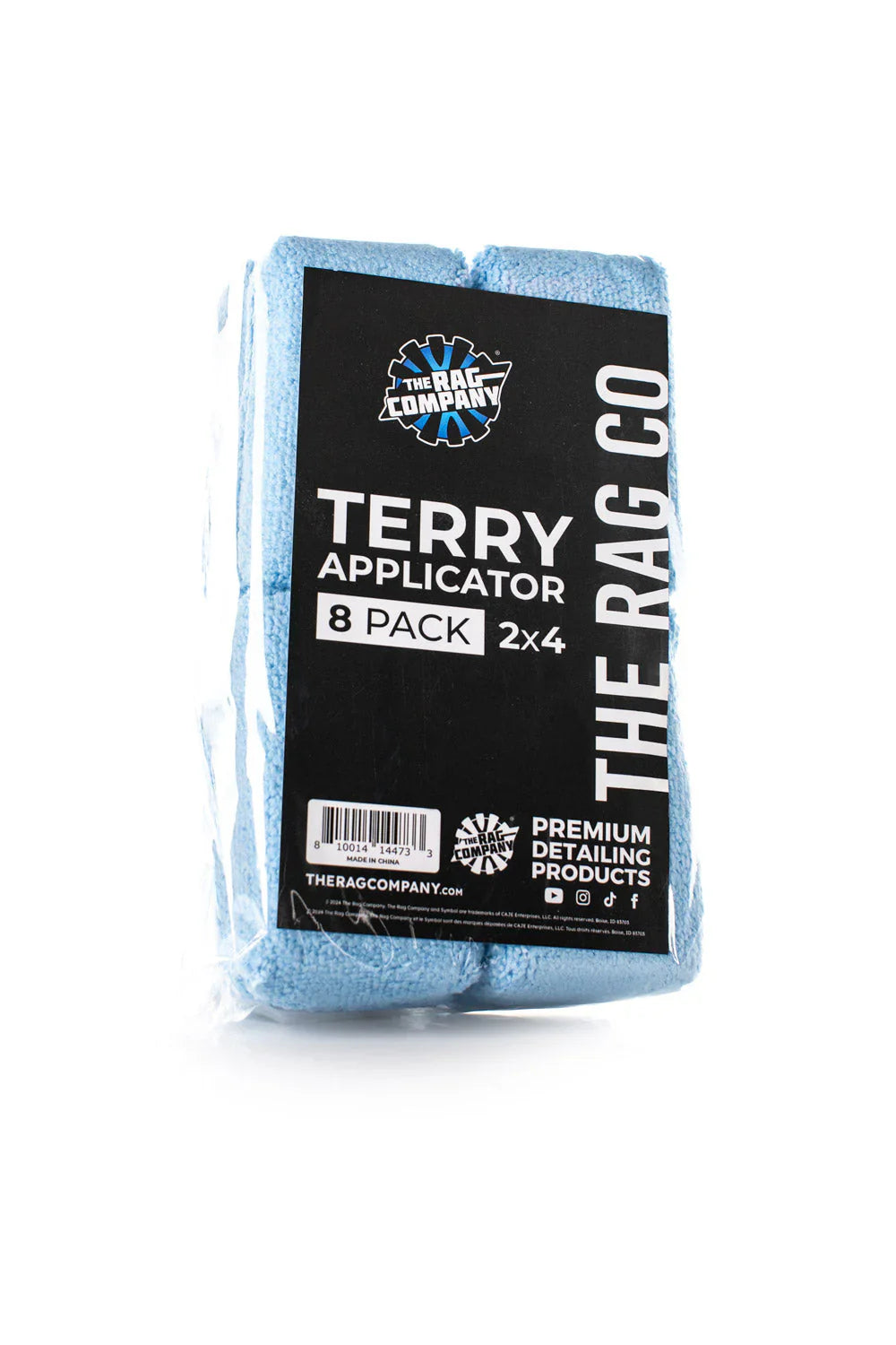 THE RAG COMPANY Éponge de Detailing Terry - 2x4 - BLEUE (Lot de 8)