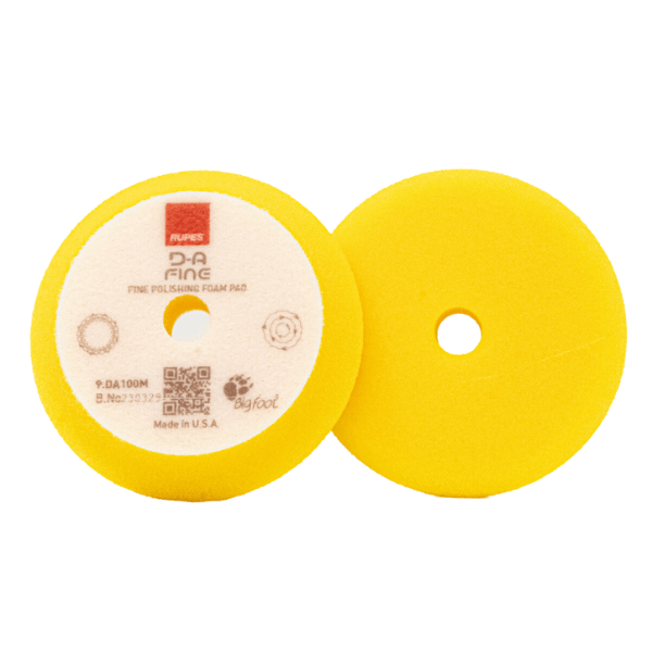 Tampon de polissage en mousse haute performance RUPES D-A Fine (jaune)