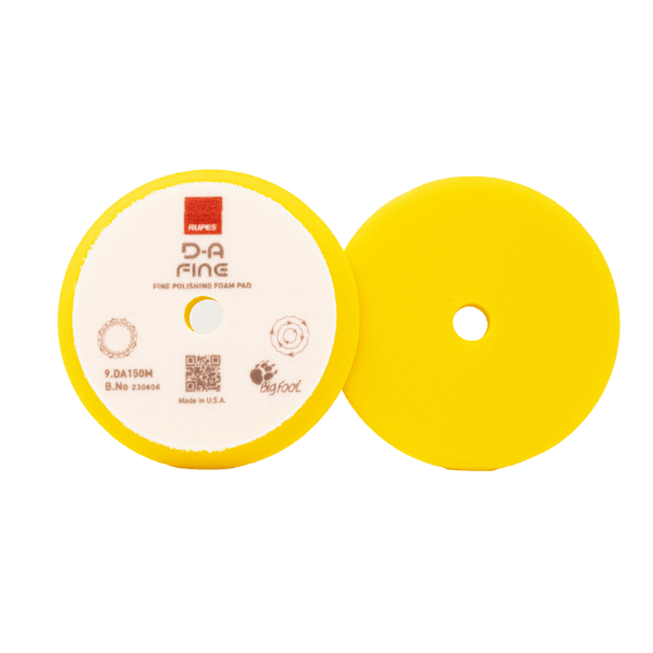 Tampon de polissage en mousse haute performance RUPES D-A Fine (jaune)