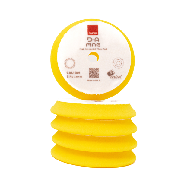 Tampon de polissage en mousse haute performance RUPES D-A Fine (jaune)