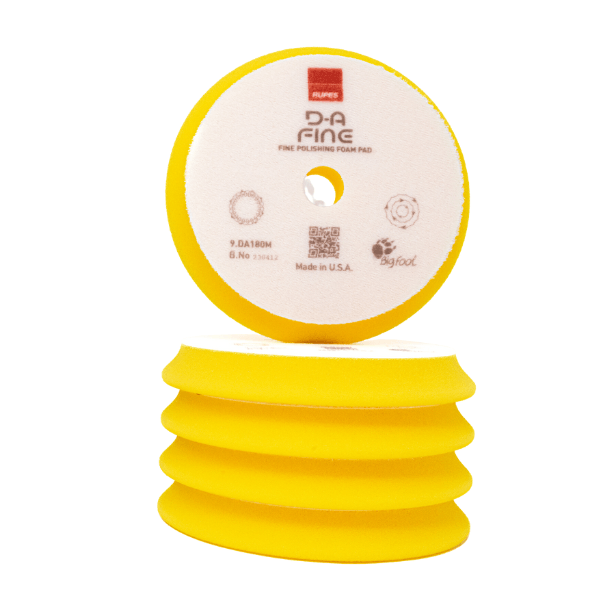 Tampon de polissage en mousse haute performance RUPES D-A Fine (jaune)