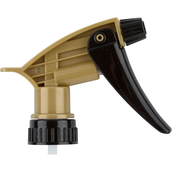Black/Gold Acid-Resistant Trigger Sprayer – 9.25" Dip Tube
