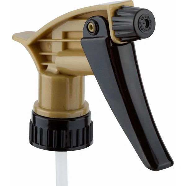 Black/Gold Acid-Resistant Trigger Sprayer – 9.25" Dip Tube