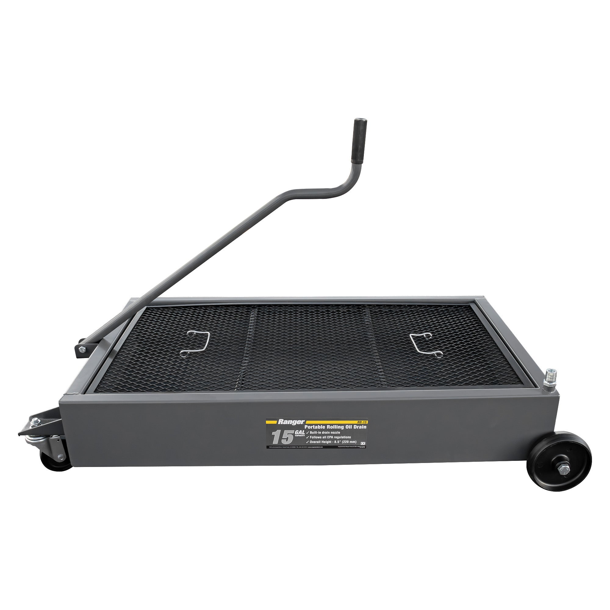 RANGER RD-15 - Bac à vidange d’huile portable à profil bas de 15 gallons