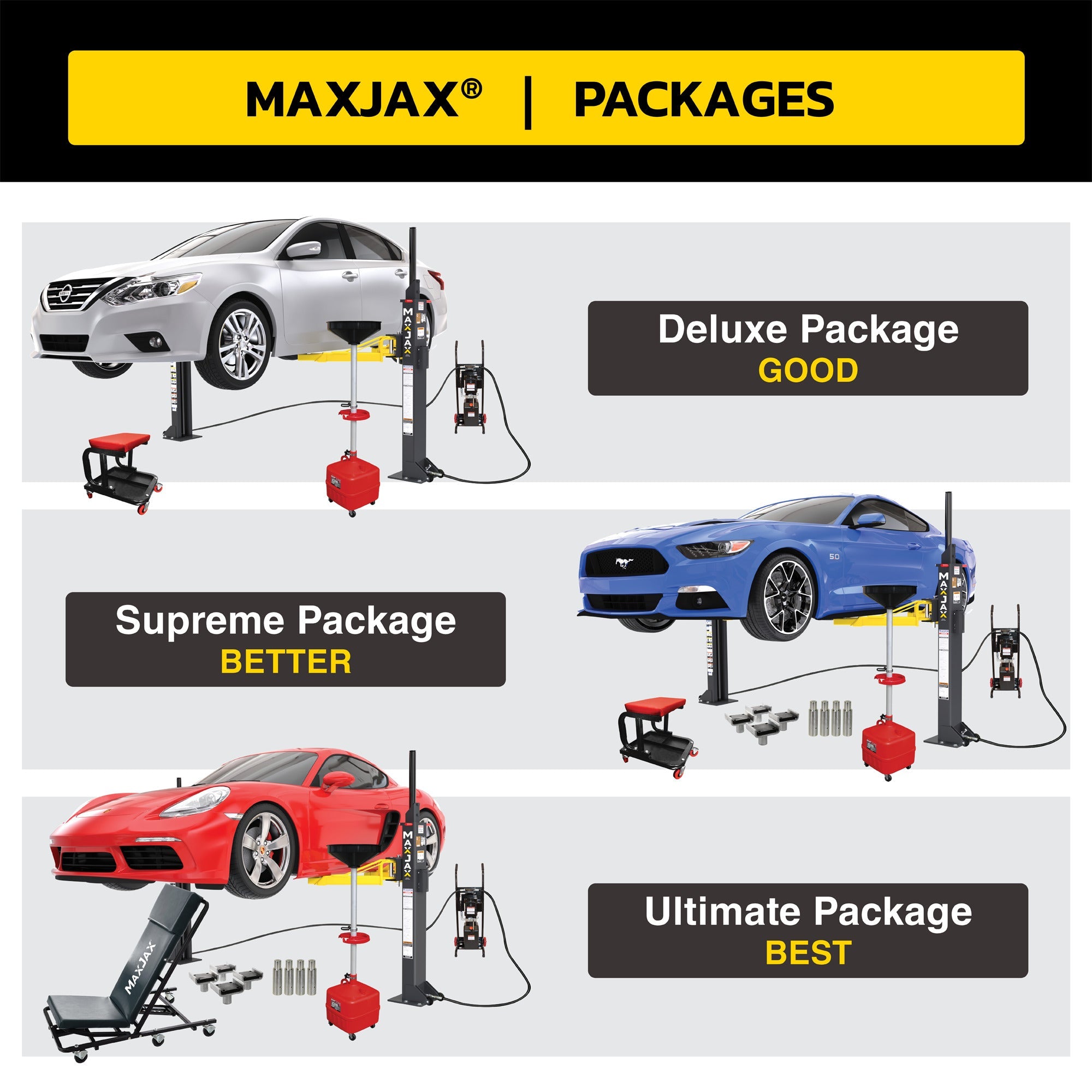 MAXJAX M7K - Portable Two-Post Garage Lift