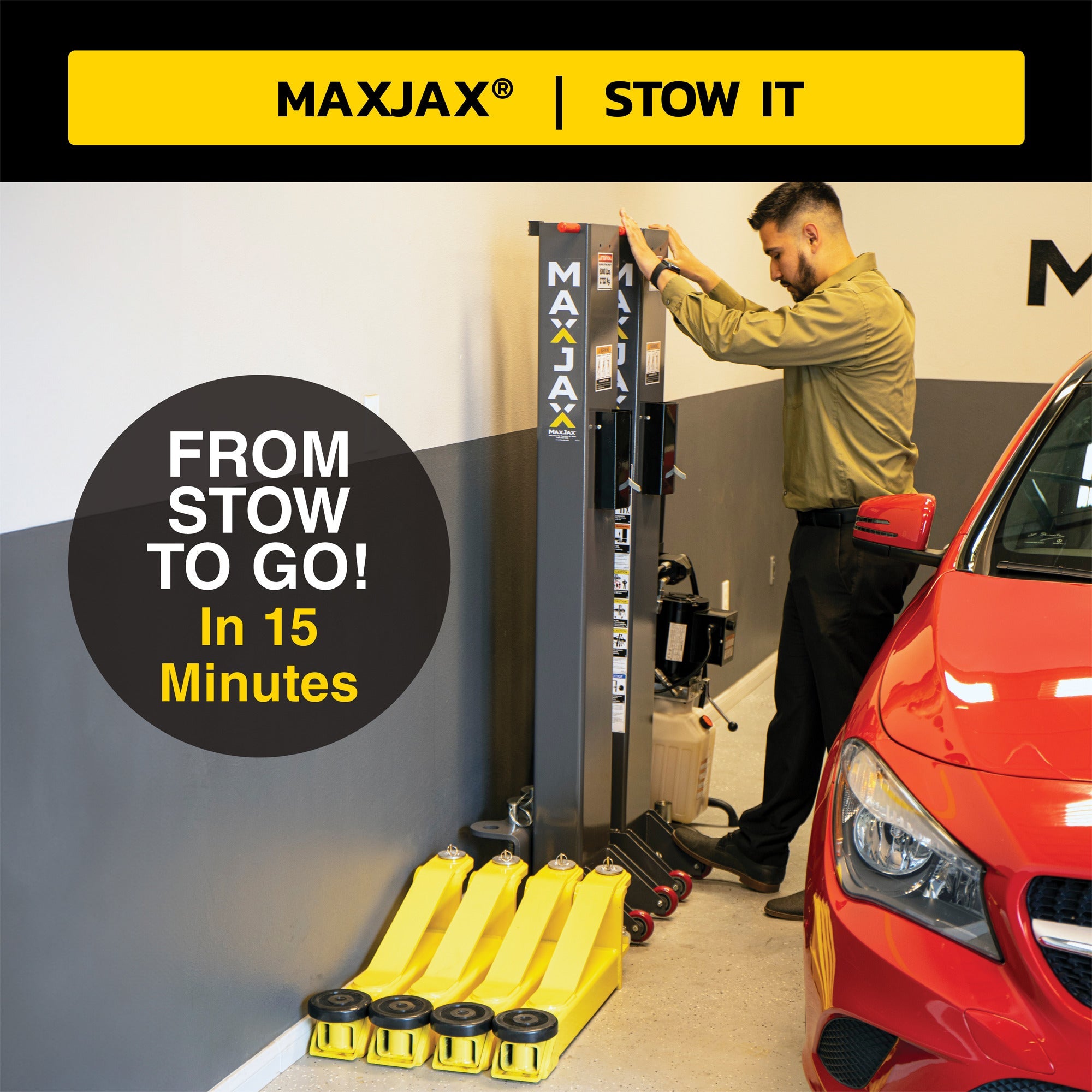 MAXJAX M7K - Portable Two-Post Garage Lift