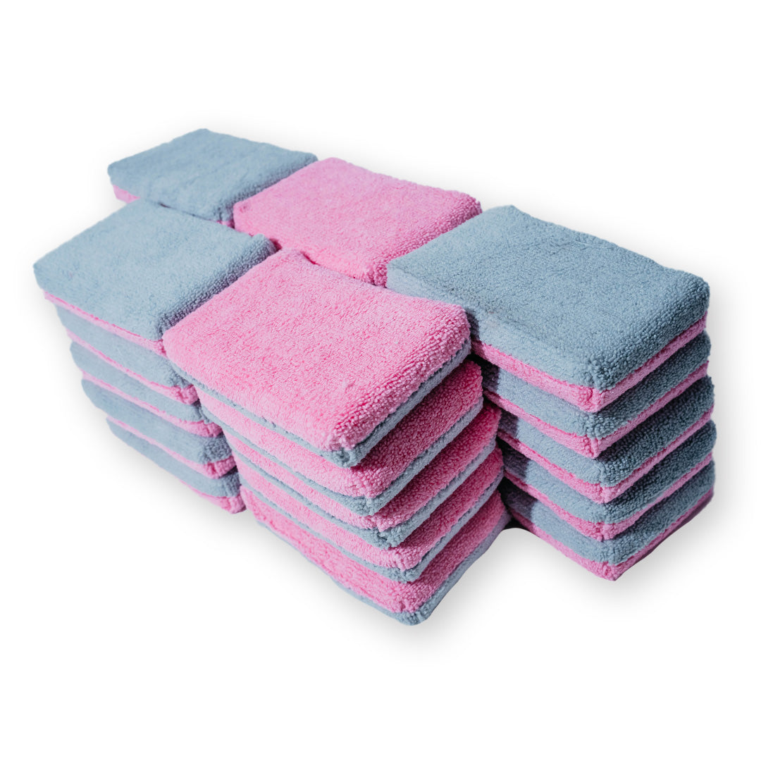 Applicateur AUTOFIBER Thin Saver, éponge applicatrice de revêtement en microfibre Terry avec barrière en plastique