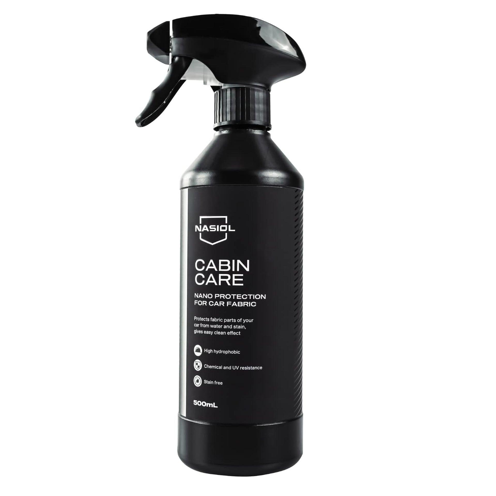 Nasiol CabinCare Fabric Interior Protectant for Automotive Upholstery & Carpet Long-Lasting Hydrophobic Protection for Seats, Carpets & Convertible Tops
