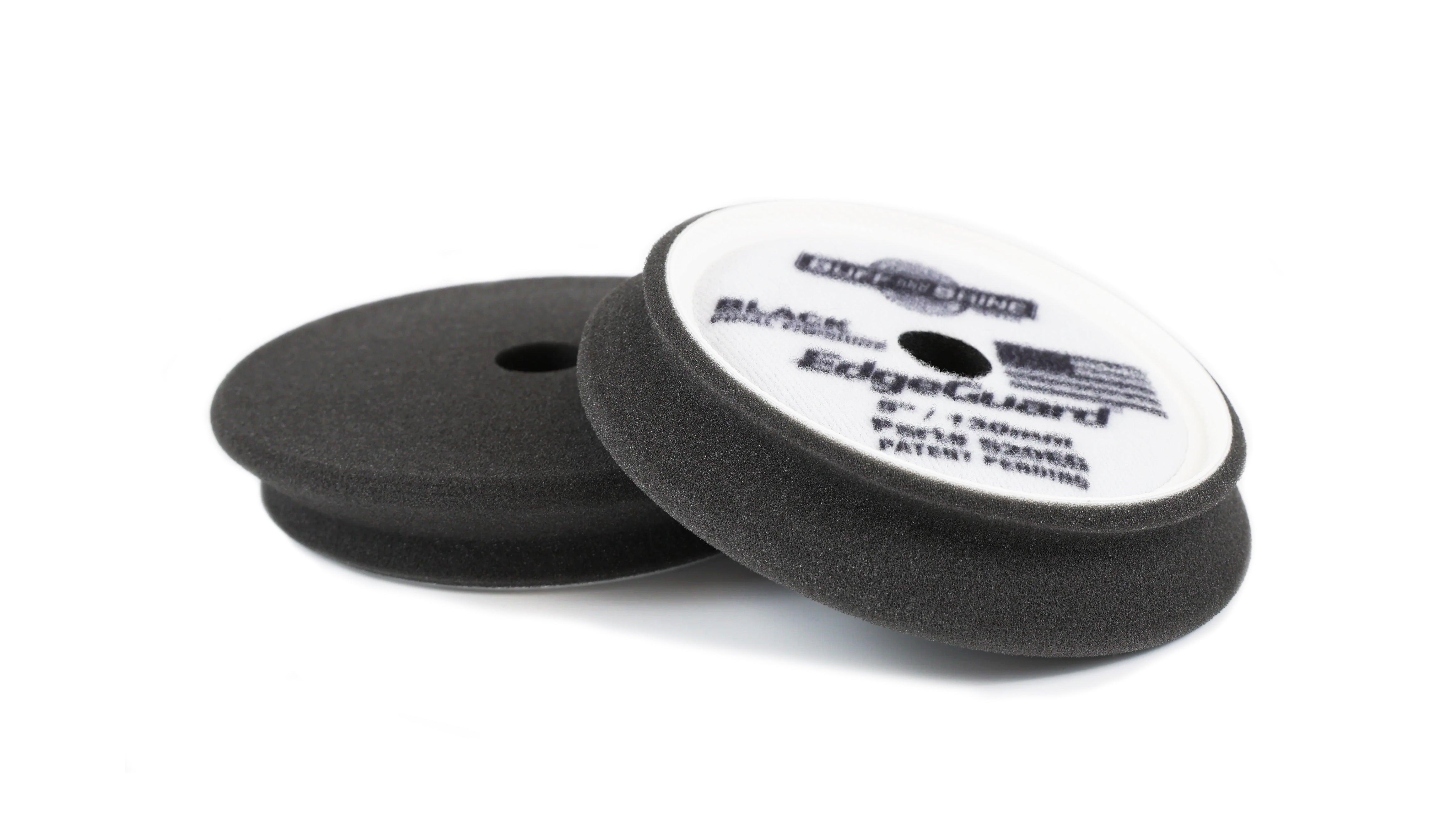 BUFF AND SHINE EdgeGuard Foam Pad, Black, Finishing, 5" (2 pack)