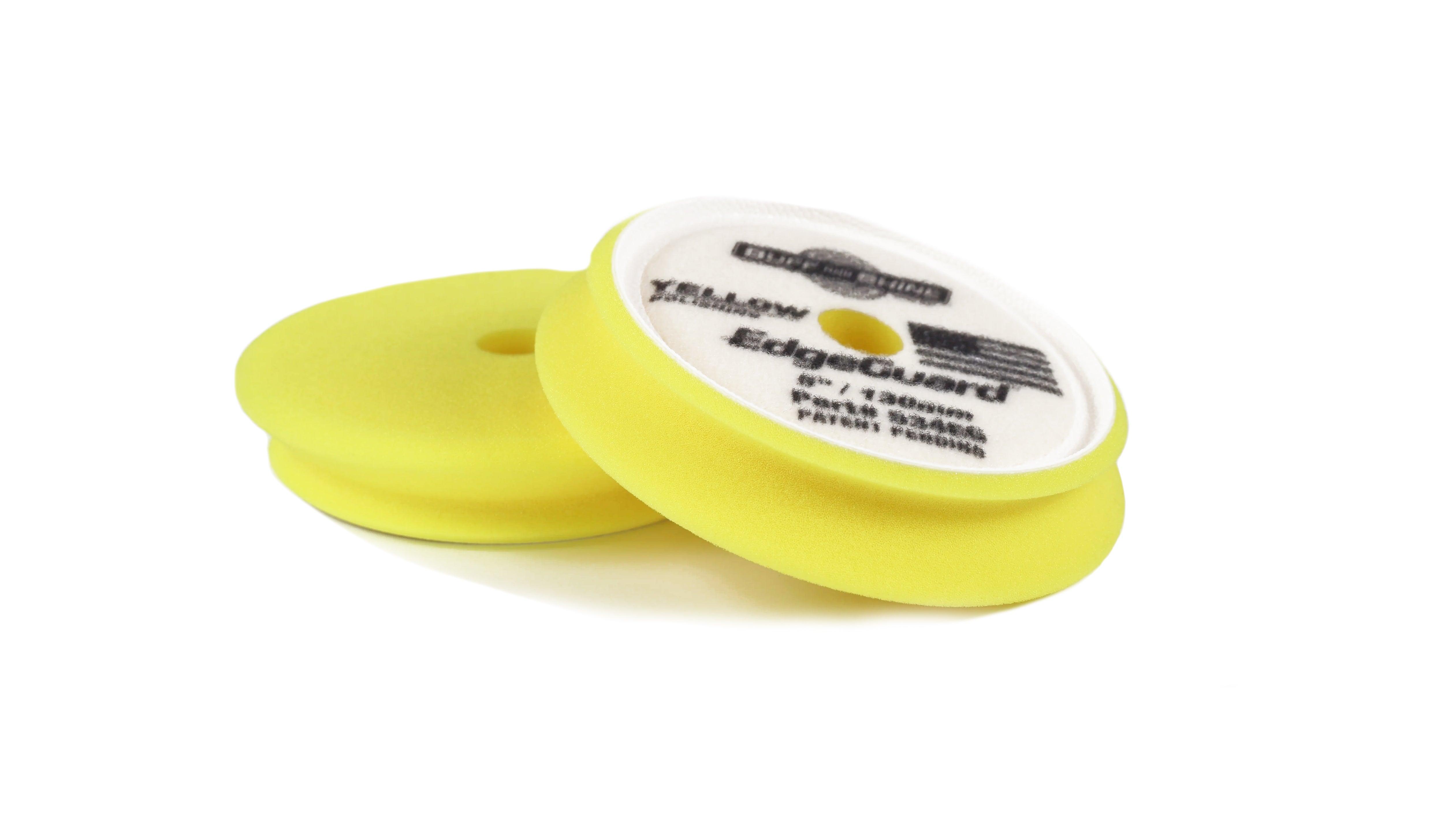 BUFF AND SHINE EdgeGuard Foam Pad, Yellow, Polishing, 5" (2 pack)