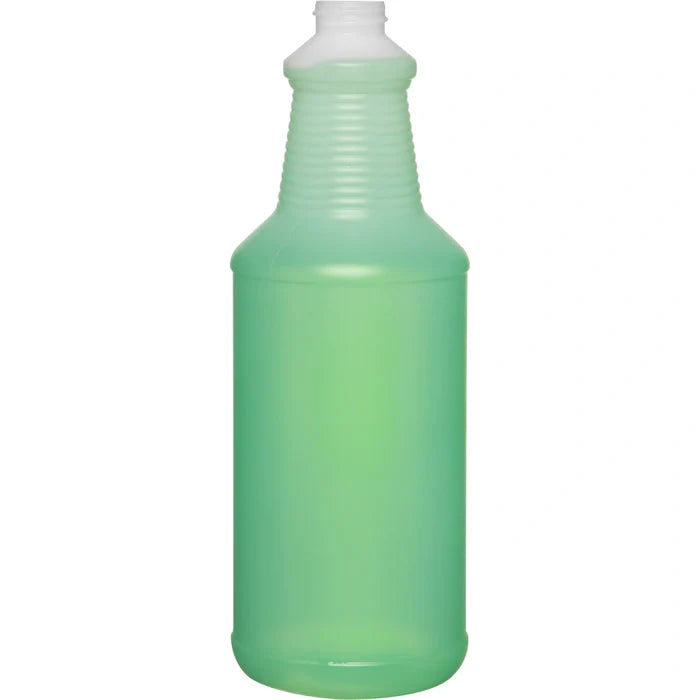Empty Spray Bottle -32 oz. HDPE Carafe Bottle – Ribbed Grip Neck
