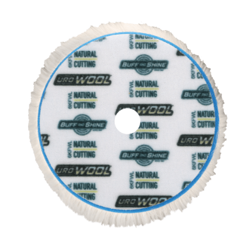 BUFF AND SHINE Natural 100% Knitted Wool Blue Interface (Edge Bevel) Soft Cut Pads