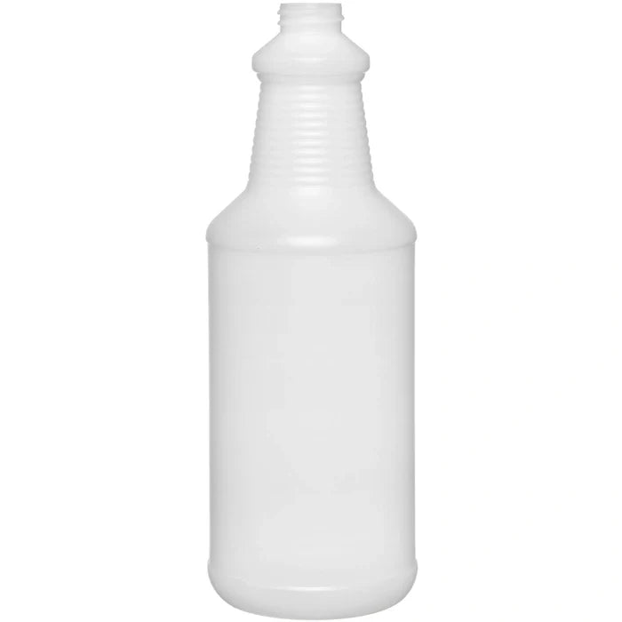 Empty Spray Bottle -32 oz. HDPE Carafe Bottle – Ribbed Grip Neck