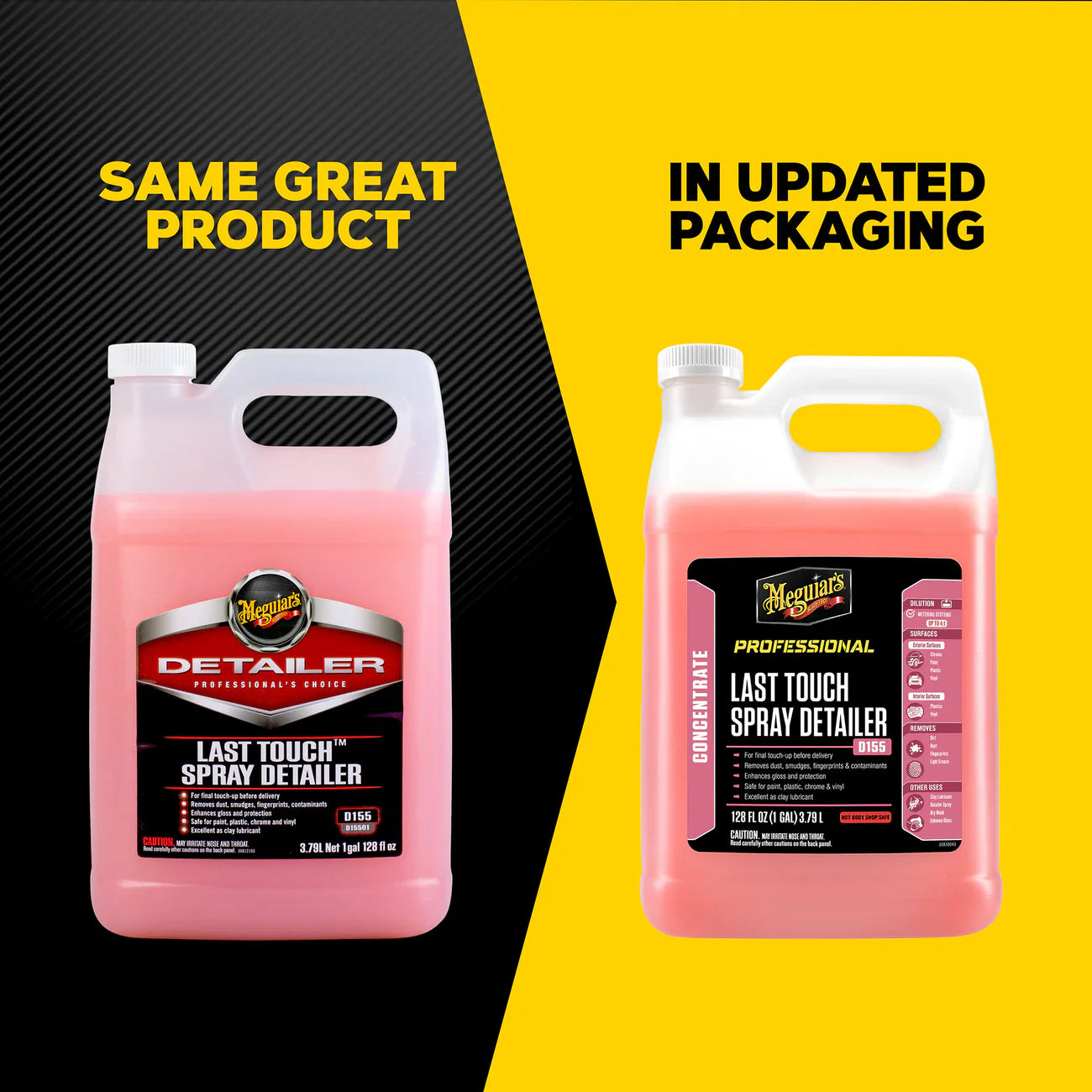Spray nettoyant pour salle d'exposition Meguiar's Last Touch D155 (1 gallon)