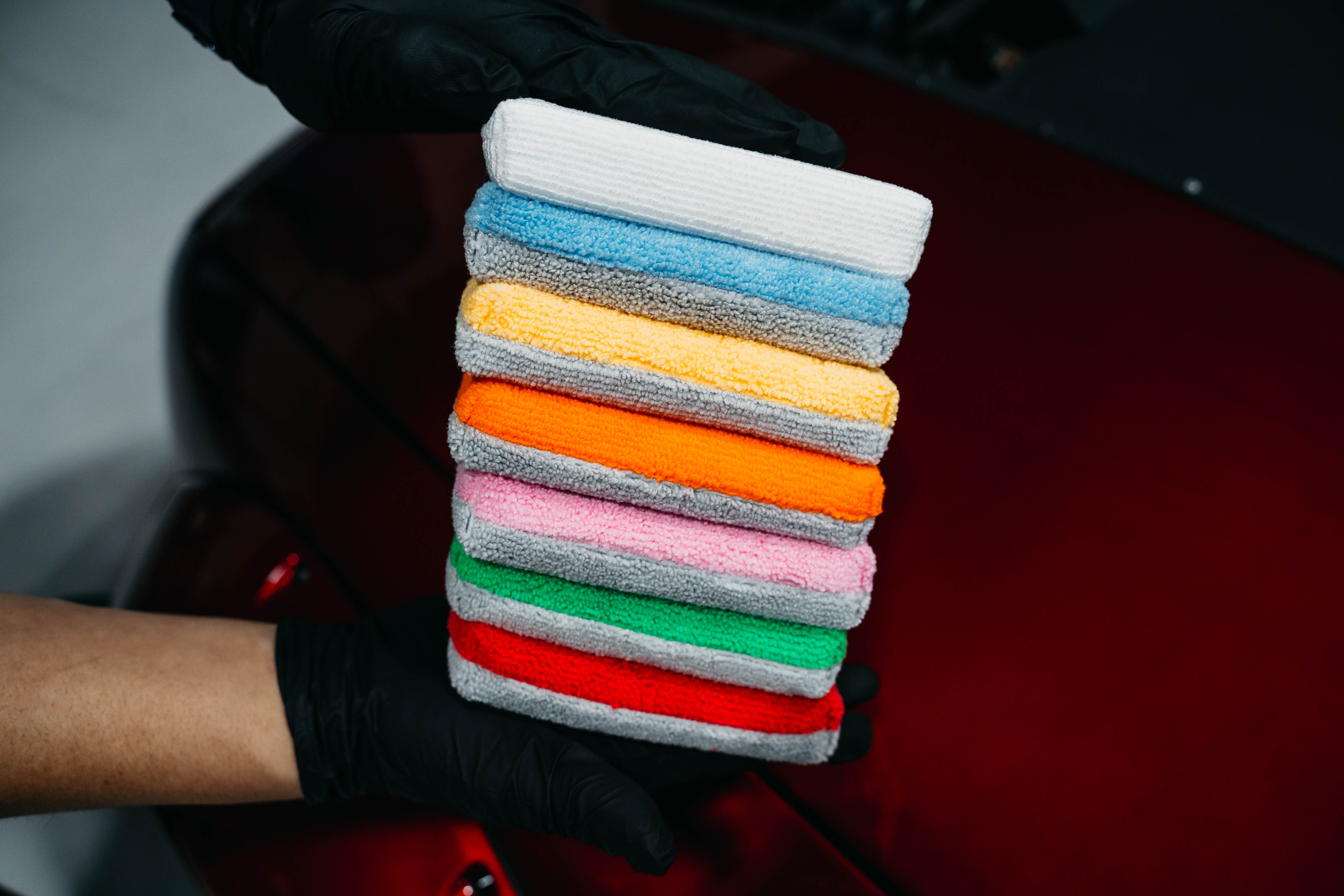 Applicateur AUTOFIBER Thin Saver, éponge applicatrice de revêtement en microfibre Terry avec barrière en plastique