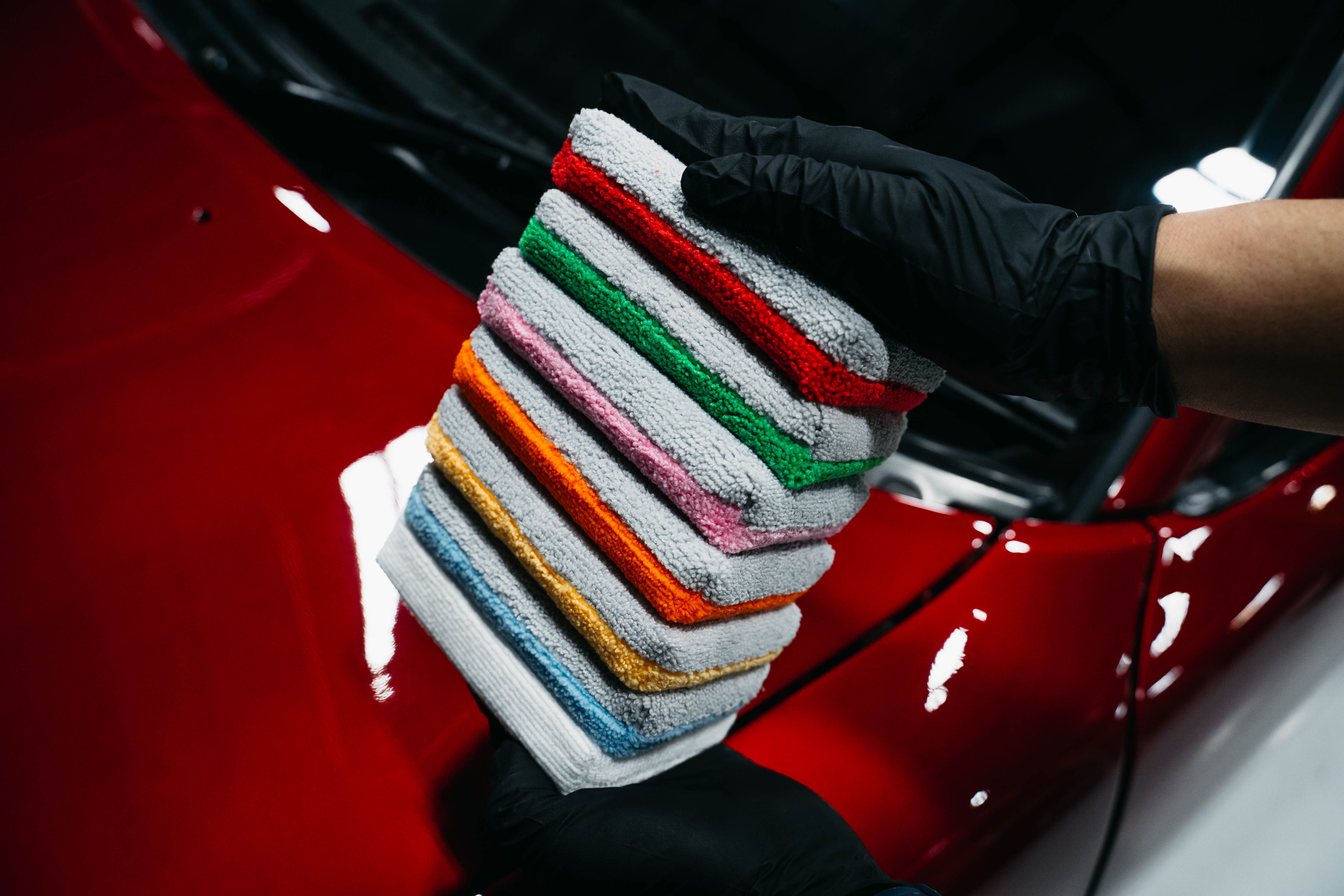 Applicateur AUTOFIBER Thin Saver, éponge applicatrice de revêtement en microfibre Terry avec barrière en plastique