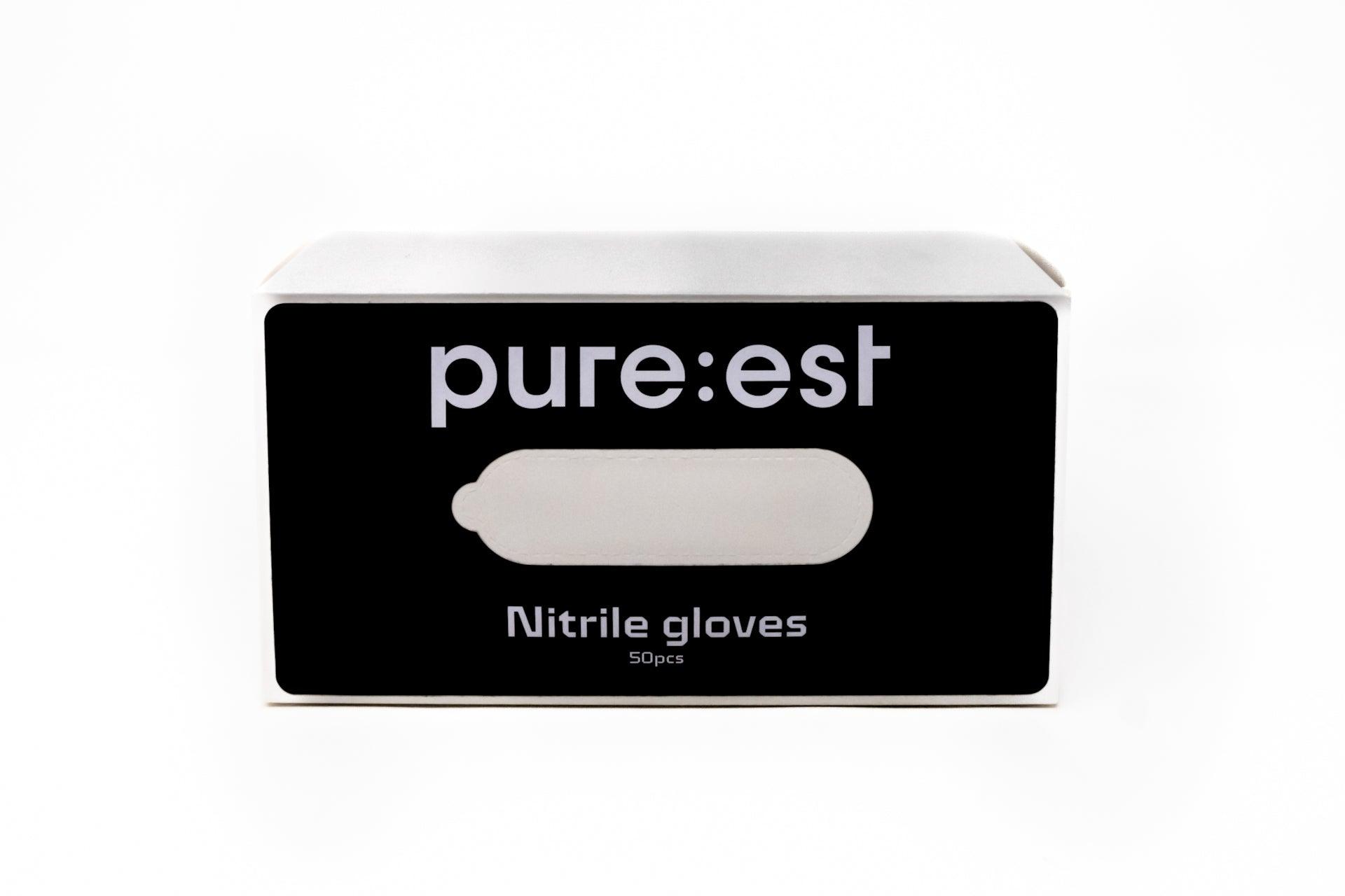 PURE:EST Black Nitrile Gloves