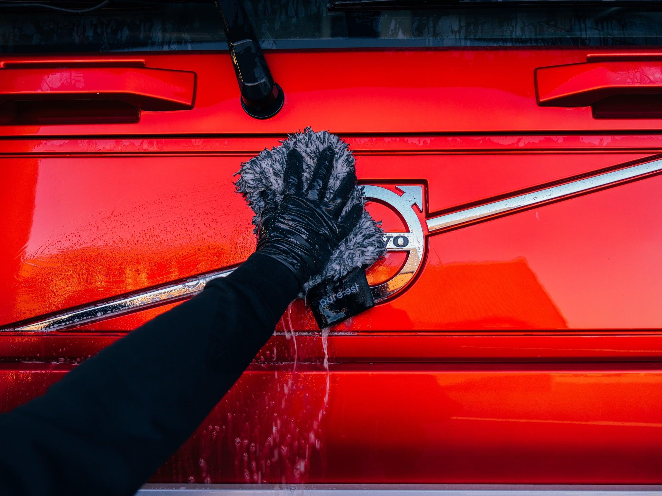 PURE:EST Gant de Lavage en Microfibre - Votre Solution Premium pour un Nettoyage de Voiture Doux et Sans Rayures