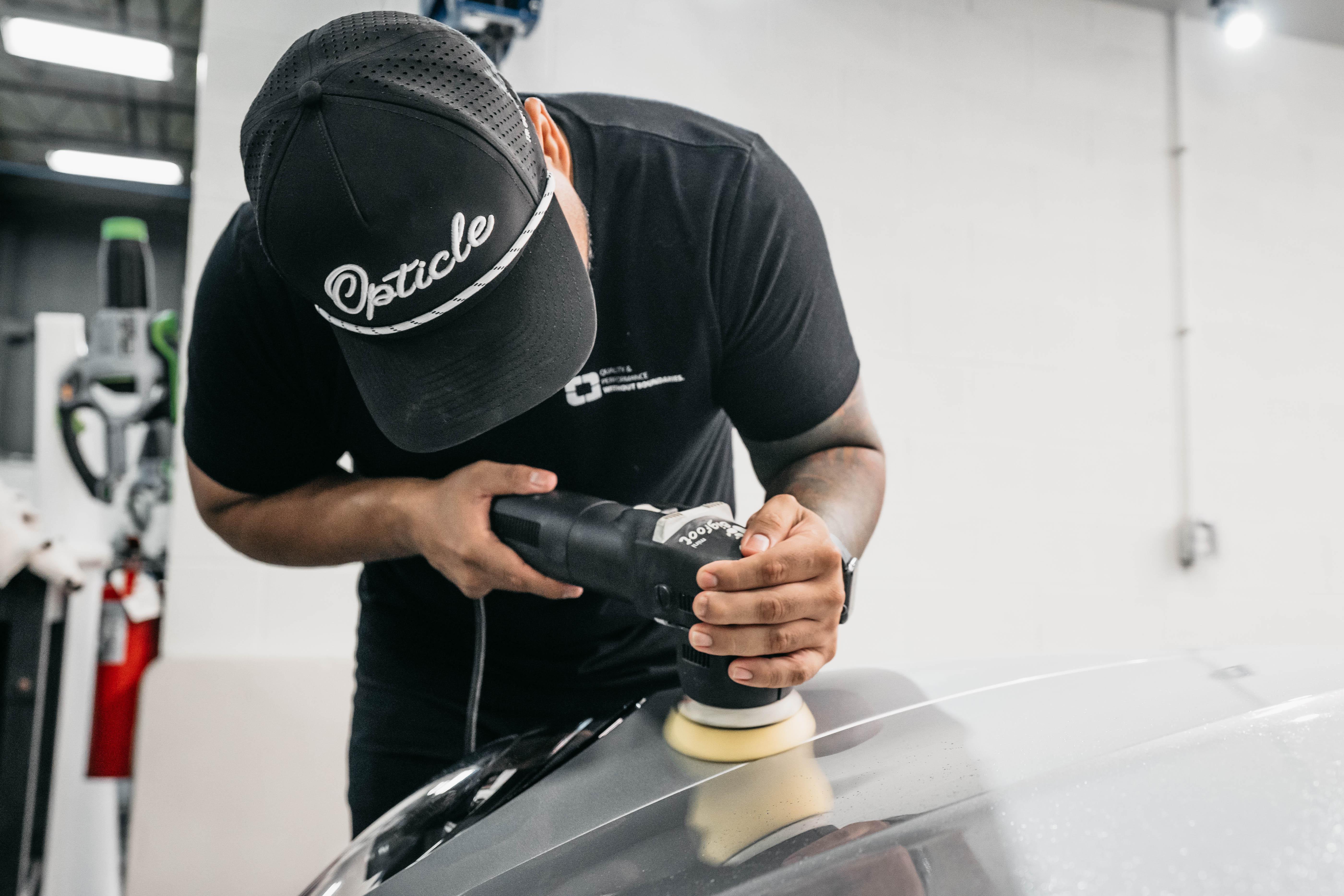 OPTICLE Cursive Logo Snapback Hat