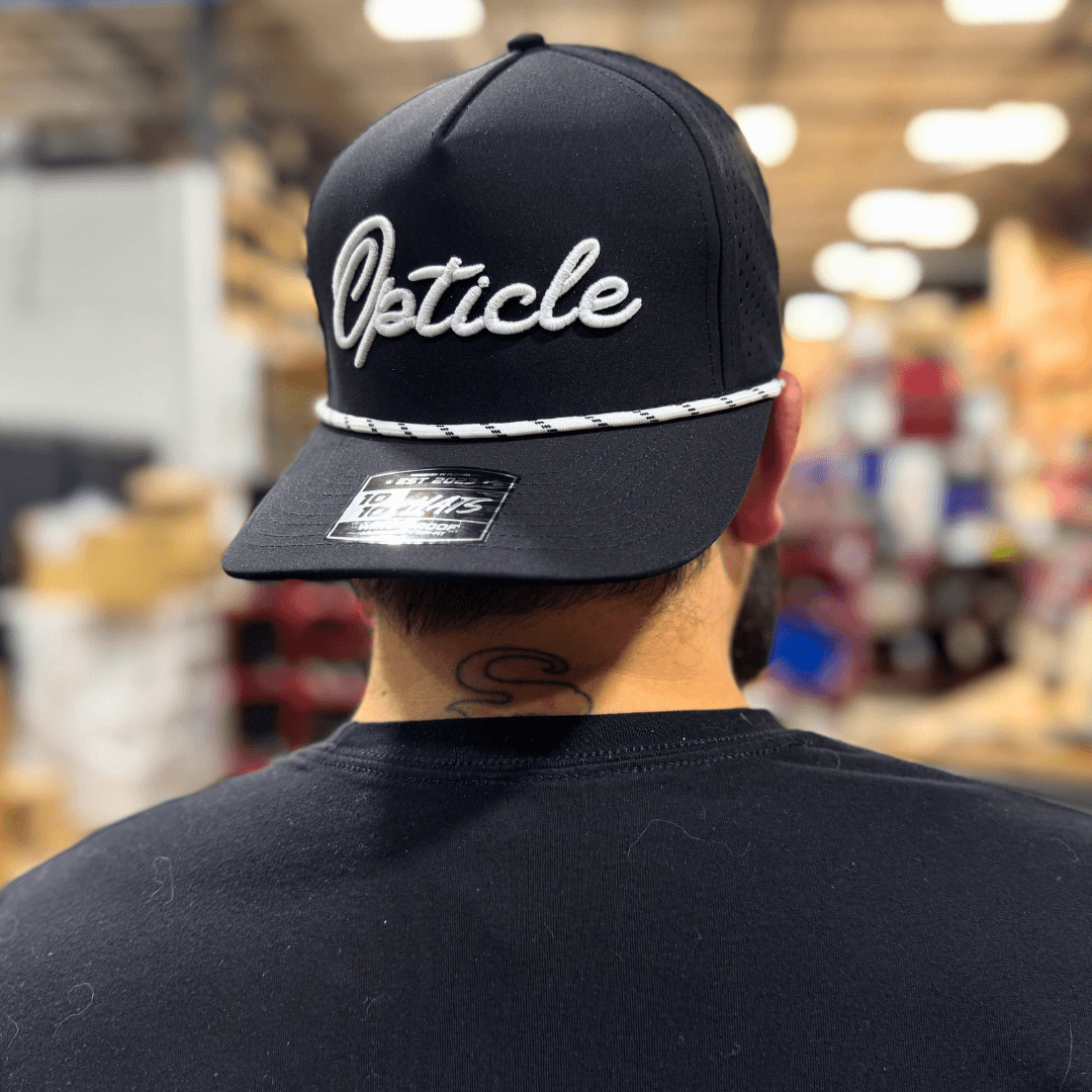 OPTICLE Cursive Logo Snapback Hat