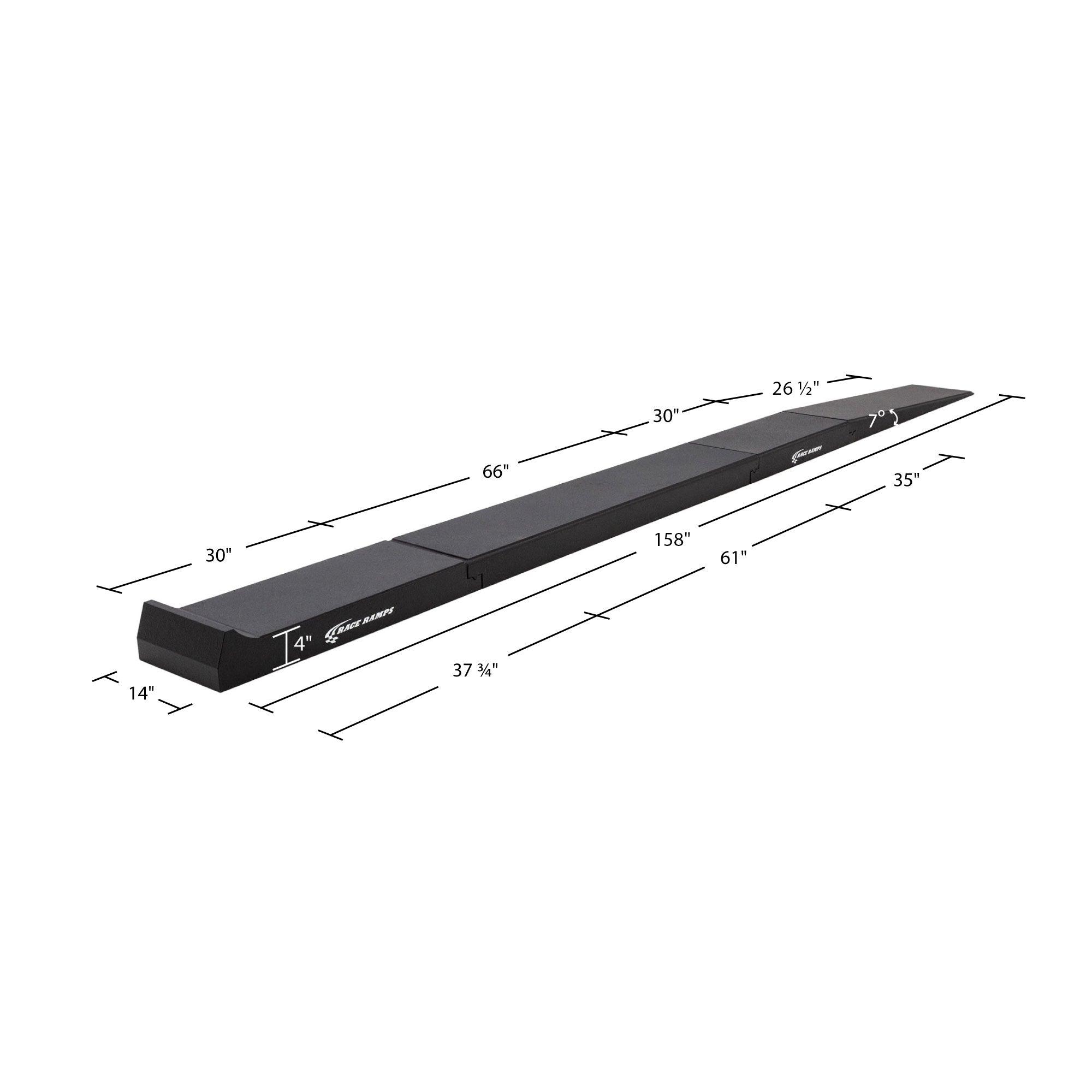 RACE RAMPS 4" High Car Lift Ramp - 3.9 Degree Angle of Approach