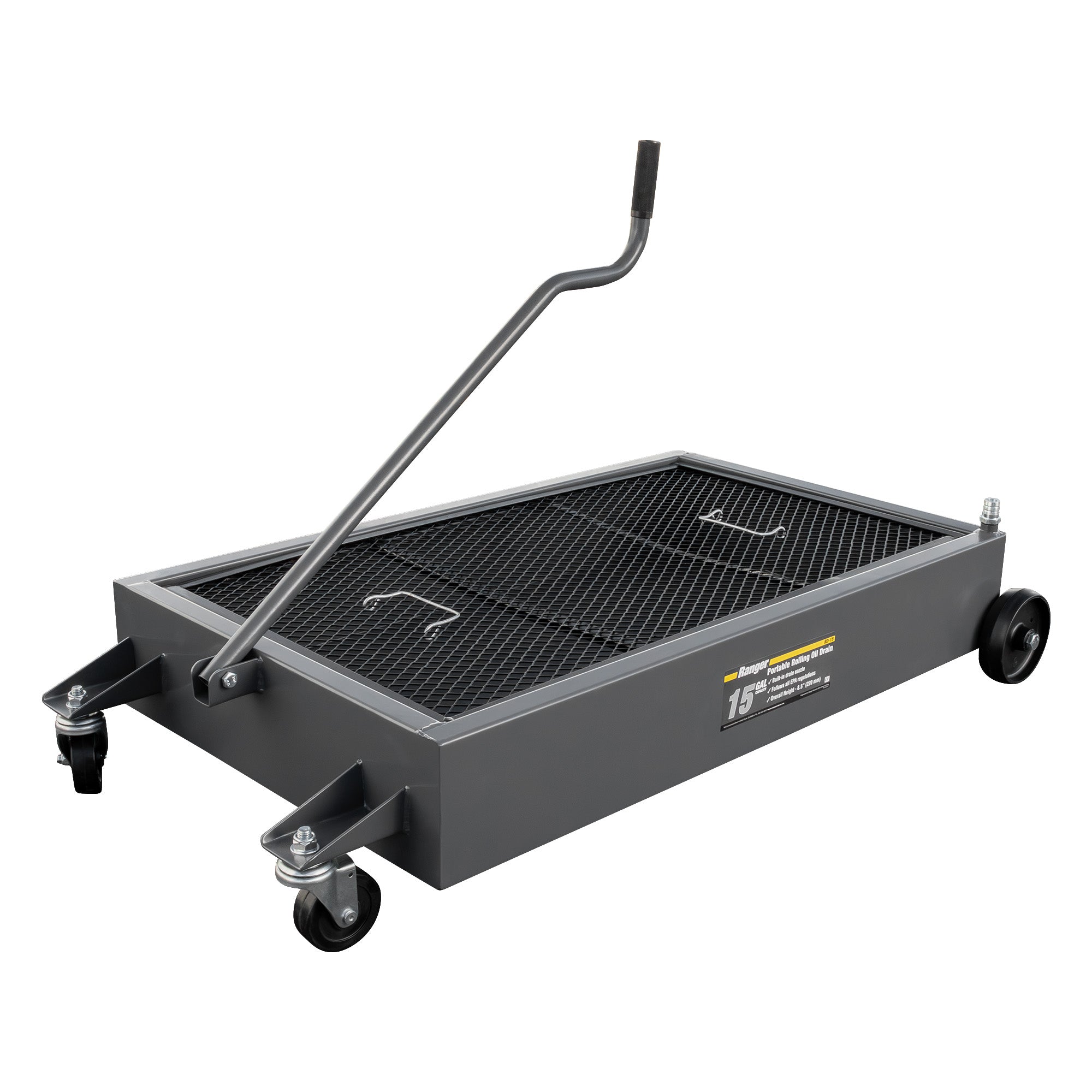 RANGER RD-15 - Bac à vidange d’huile portable à profil bas de 15 gallons