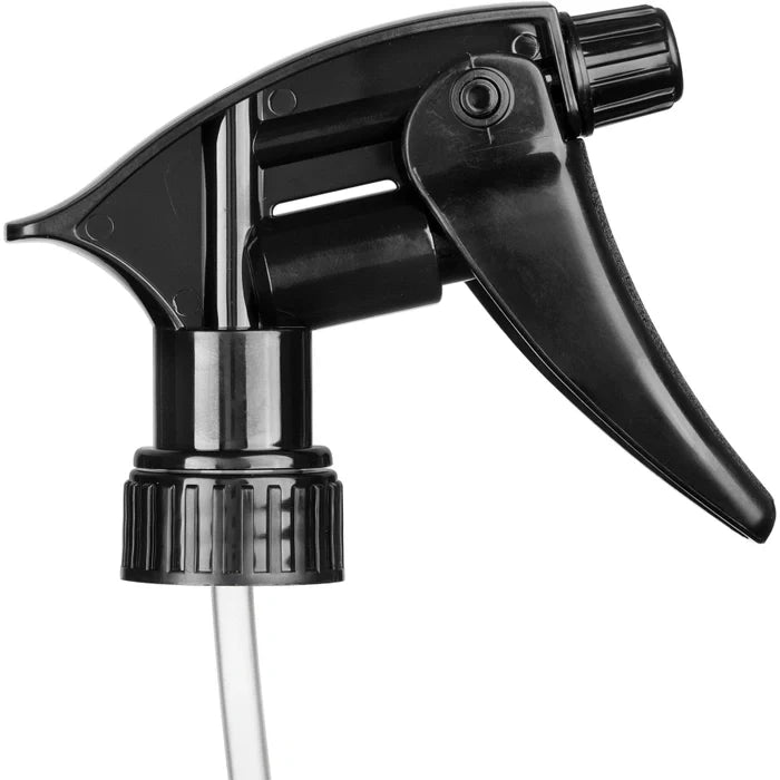 Black Solvent-Resistant Trigger Sprayer – 9.5” Dip Tube