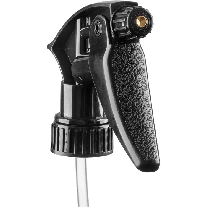 Black Solvent-Resistant Trigger Sprayer – 9.5” Dip Tube