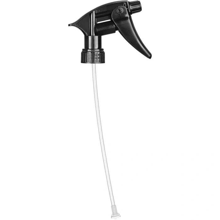 Black Solvent-Resistant Trigger Sprayer – 9.5” Dip Tube
