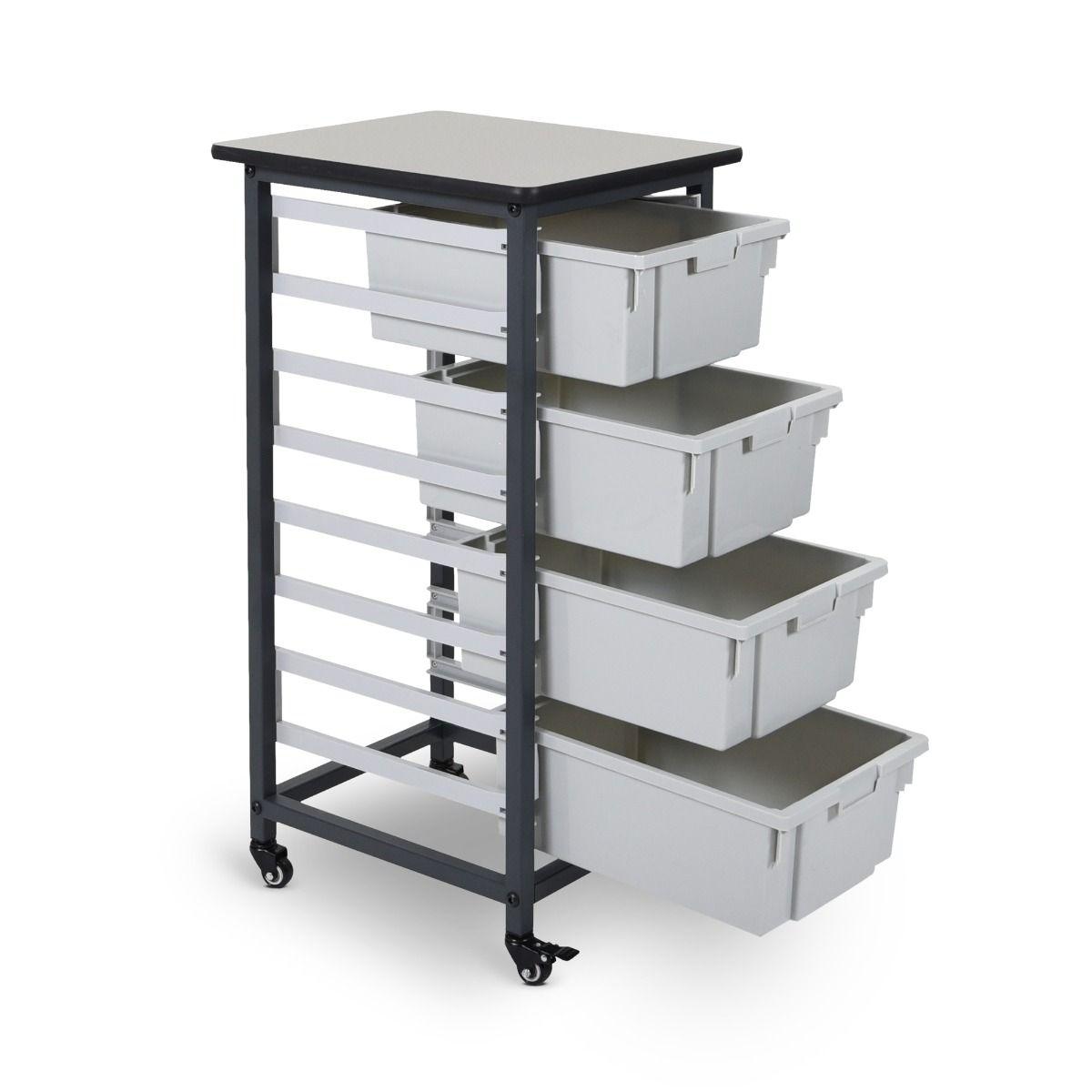 LUXOR MBS-SR-4L Unité de rangement mobile pour bacs
