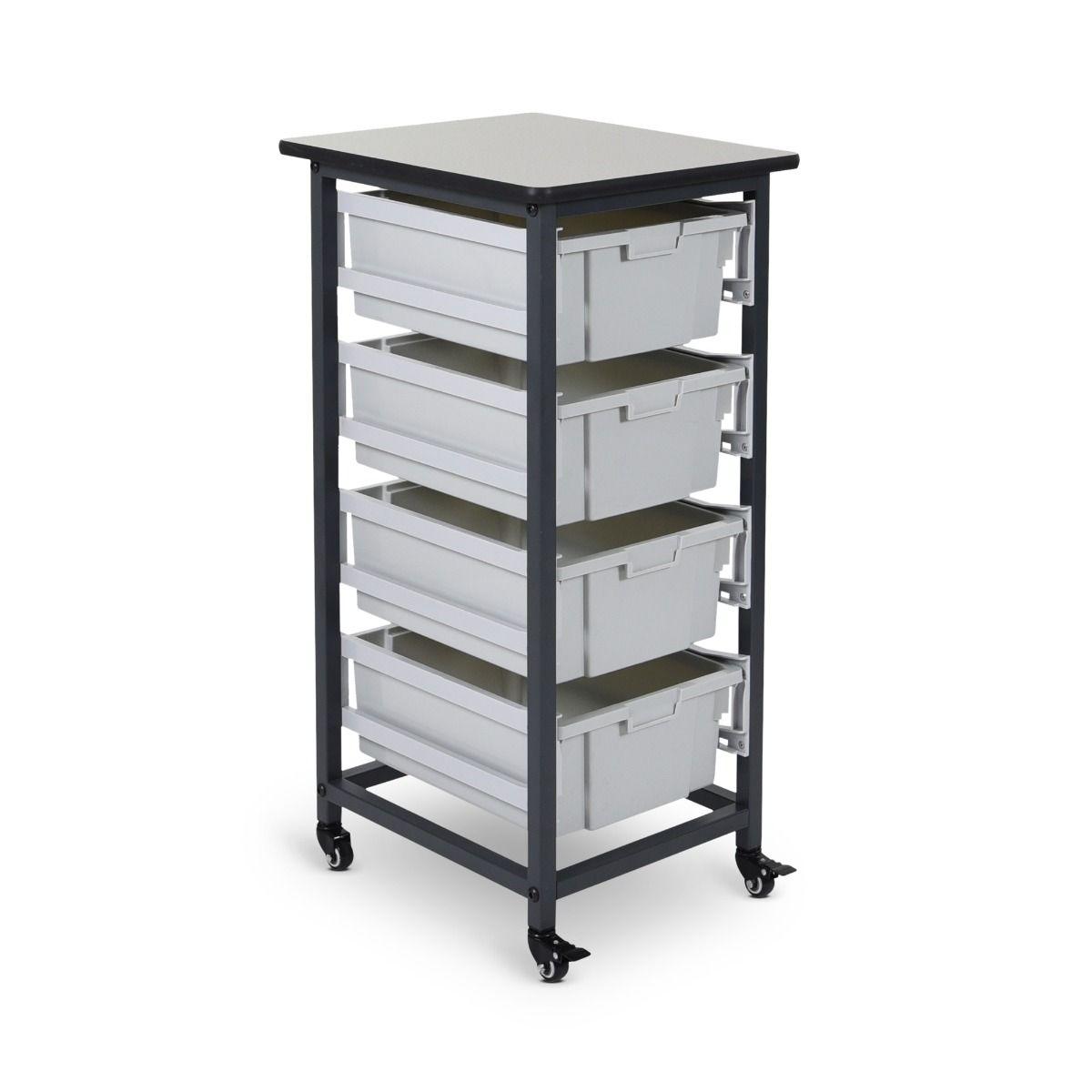 LUXOR MBS-SR-4L Unité de rangement mobile pour bacs