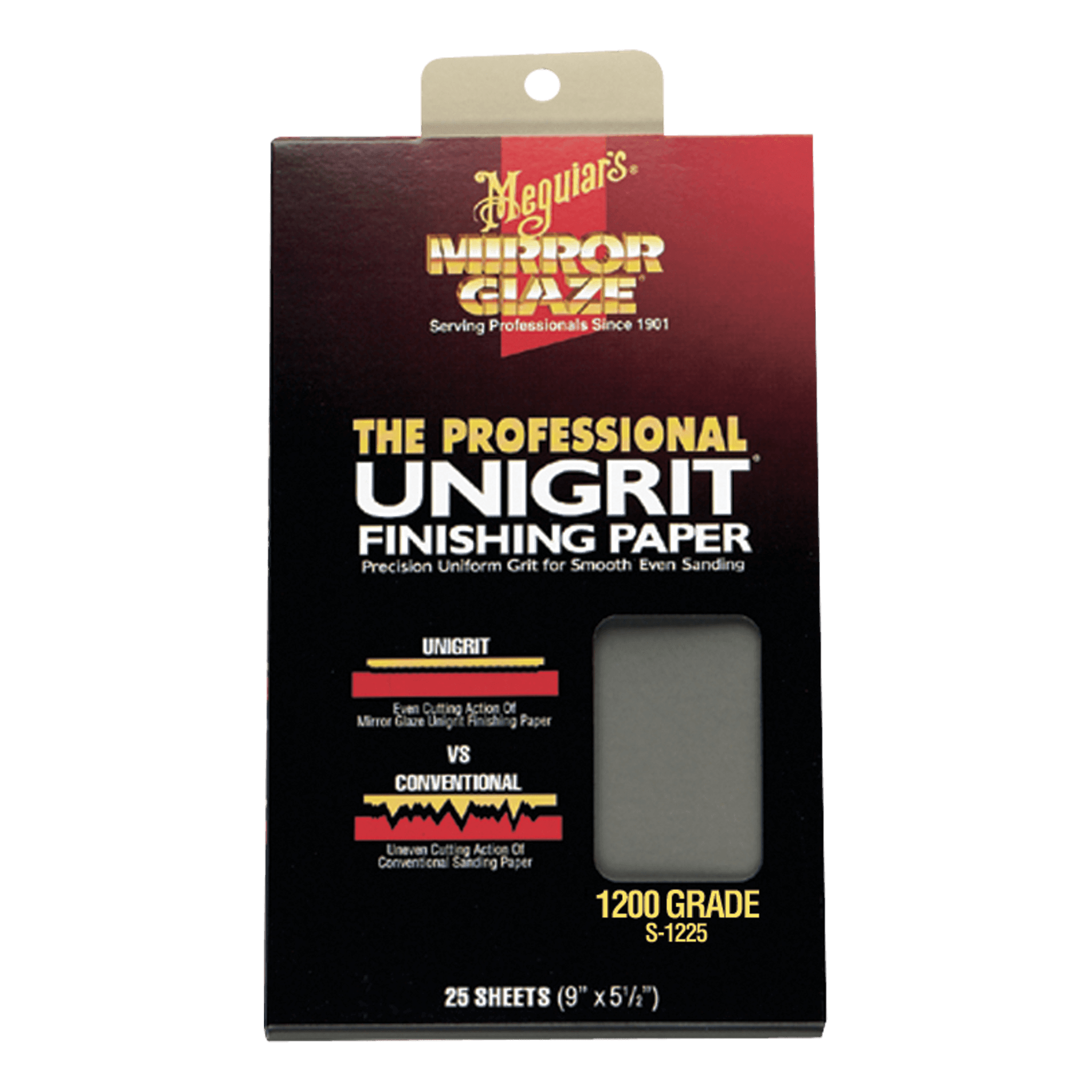 Papier de finition Mirror Glaze Unigrit de MEGUIAR'S - Paquet de 25 feuilles