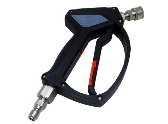 Pistolet pulvérisateur MTM HYDRO SGS28 avec connecteurs QD en acier inoxydable installés