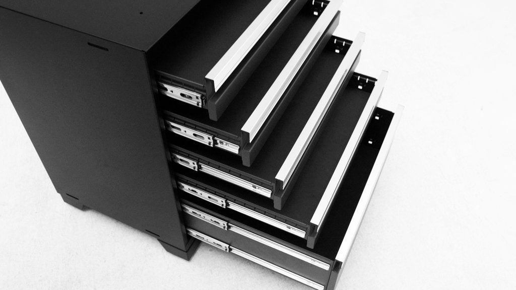 NEWAGE Série Pro 7 Pièces Ensemble de Cabinets avec Cabinet Bas, Cabinet Mural, Tiroir à Outils, Casiers et Plan de Travail de 56 pouces