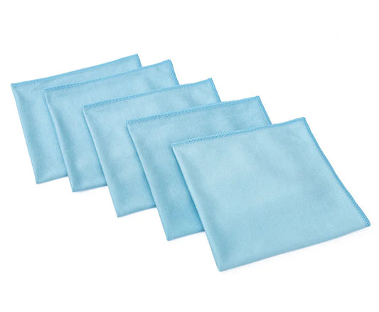 Serviettes pour vitres et fenêtres de qualité supérieure THE RAG COMPANY (lot de 5) - BLEU 16 x 16