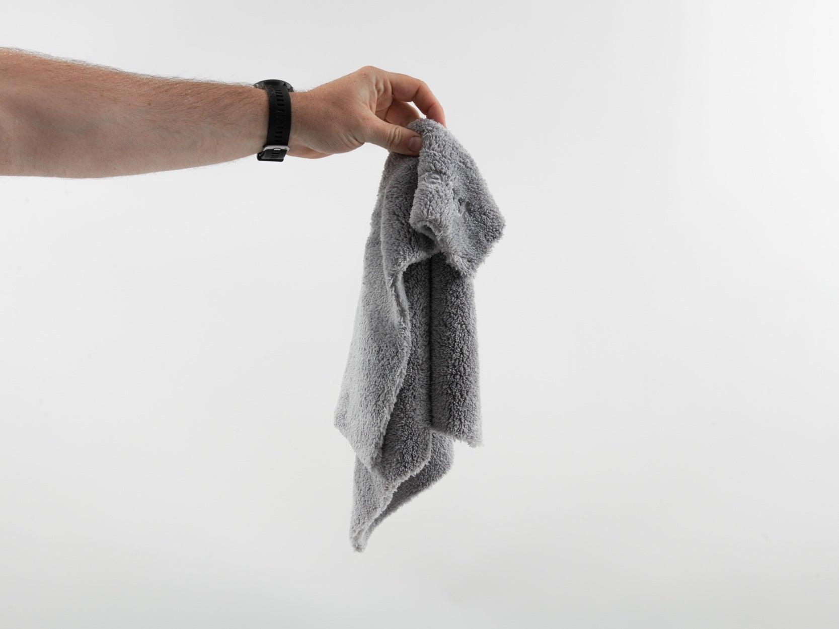 PURE:EST Serviette Microfibre Sans Bord 16"x16" Gris